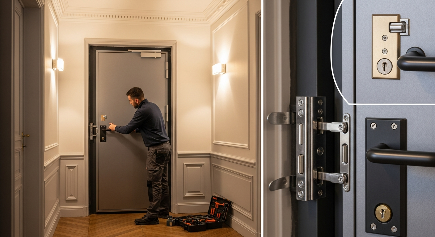 Installation d'une porte blindée certifiée A2P à Paris 16e